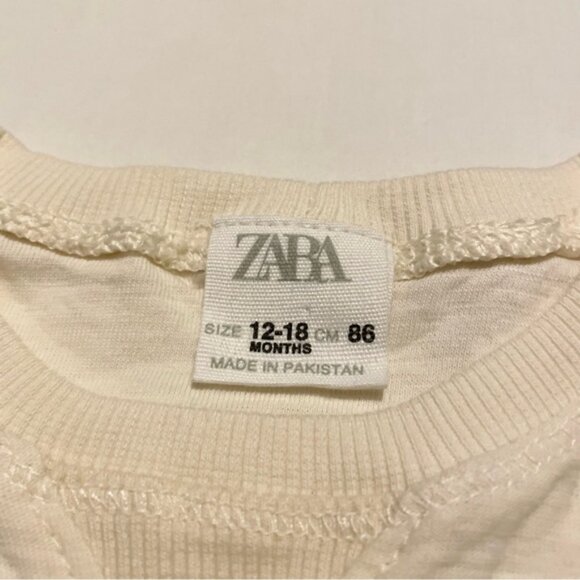 Zara Long Sleeve Shirt 12-18 Months Basic Top - Picture 3 of 14